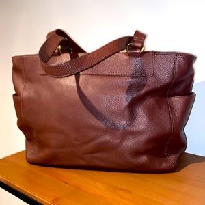 Fossil authentic leather tote bag ~ like new!
